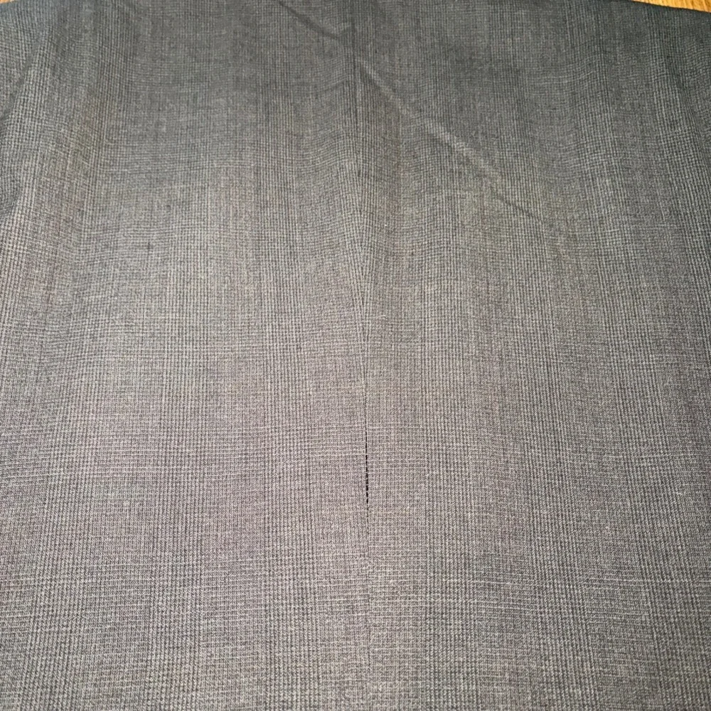 Haggar Pure Worsted Wool Blazer Mens 46L Charcoal Gray 2 Button Sport Coat Read